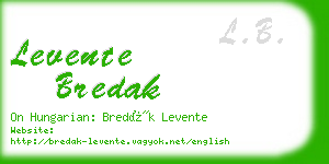 levente bredak business card